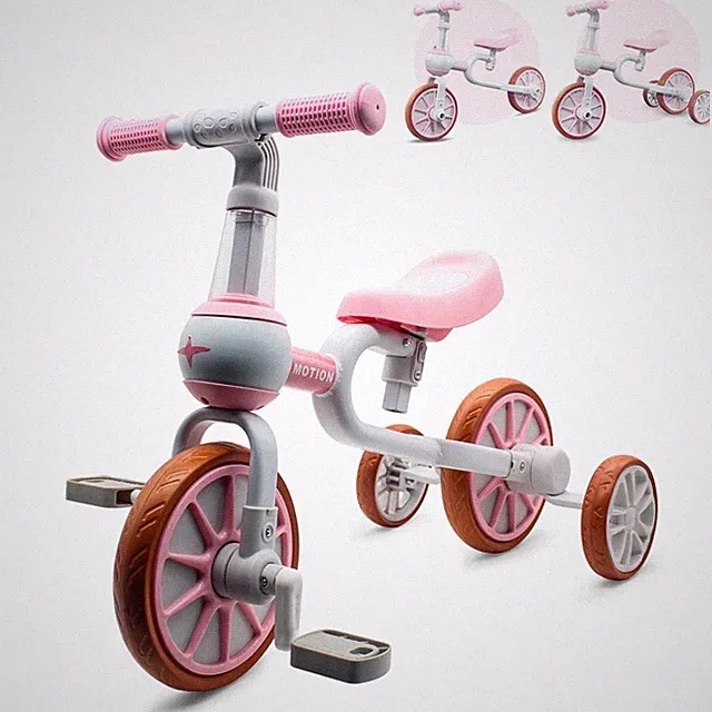 3-in-1 Toddler Tricycle Balance Bike Convertible Ride-On Toy for 1-4 Years Old