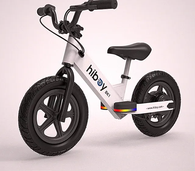 Hiboy BK1 Kids Electric Balance Bike White 4.9 Miles 9 mph Adjustable Seat 3-5