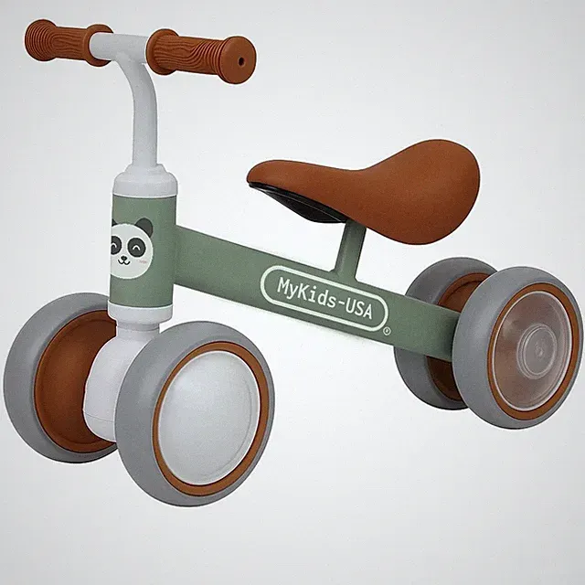 Metal Balance Bike for Toddlers with Light-Up Wheel (12–36 Months) – Strong & St