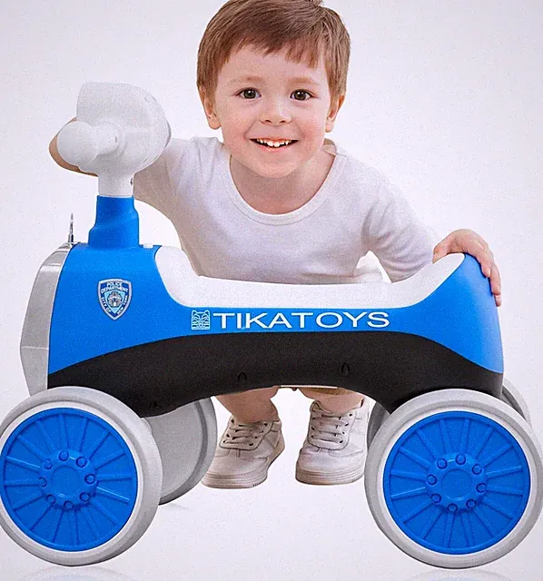 Police Balance Bike | No-Pedal Toddler Bike for 2-5 Year Olds | Toddler Balance