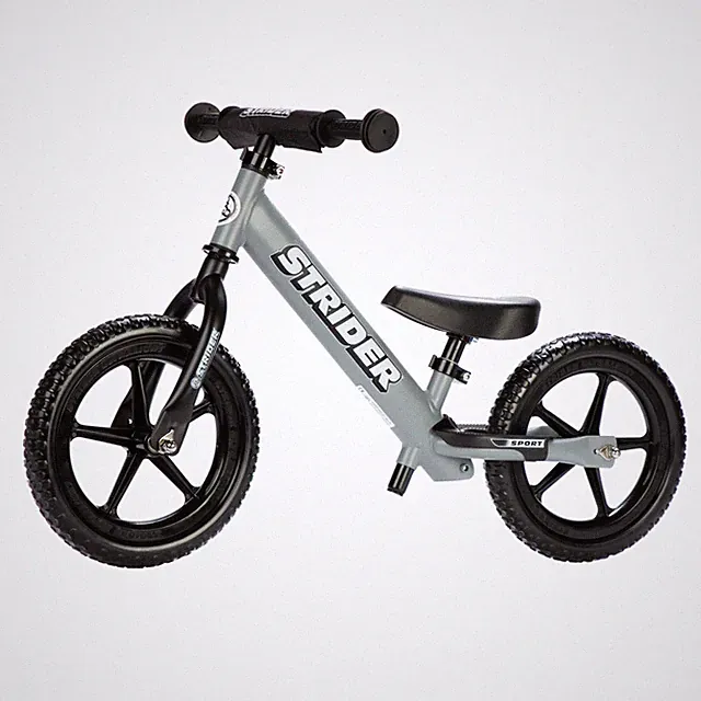 Strider 12 Sport Balance Bike for Kids 1-4 Years, Matte Gray